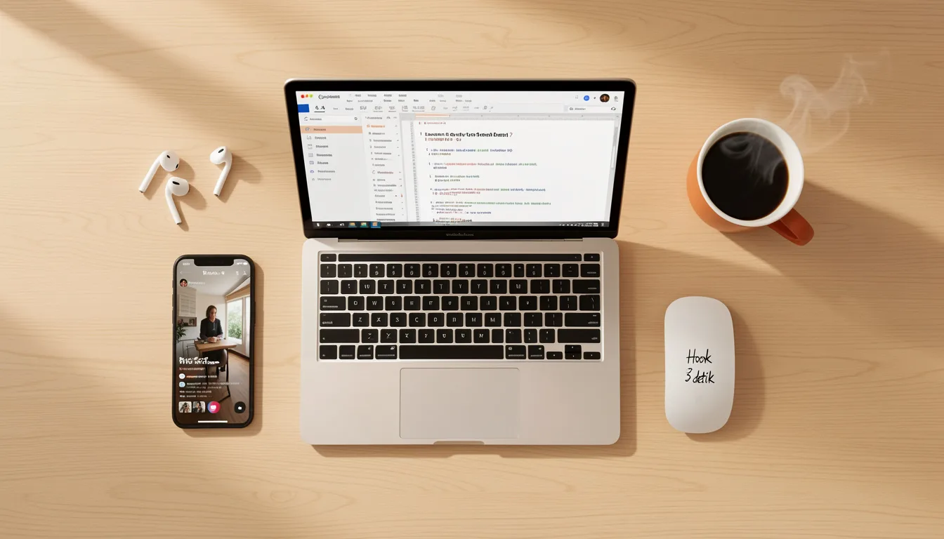 Script Writer TikTok Indonesia - Professional Workspace Setup