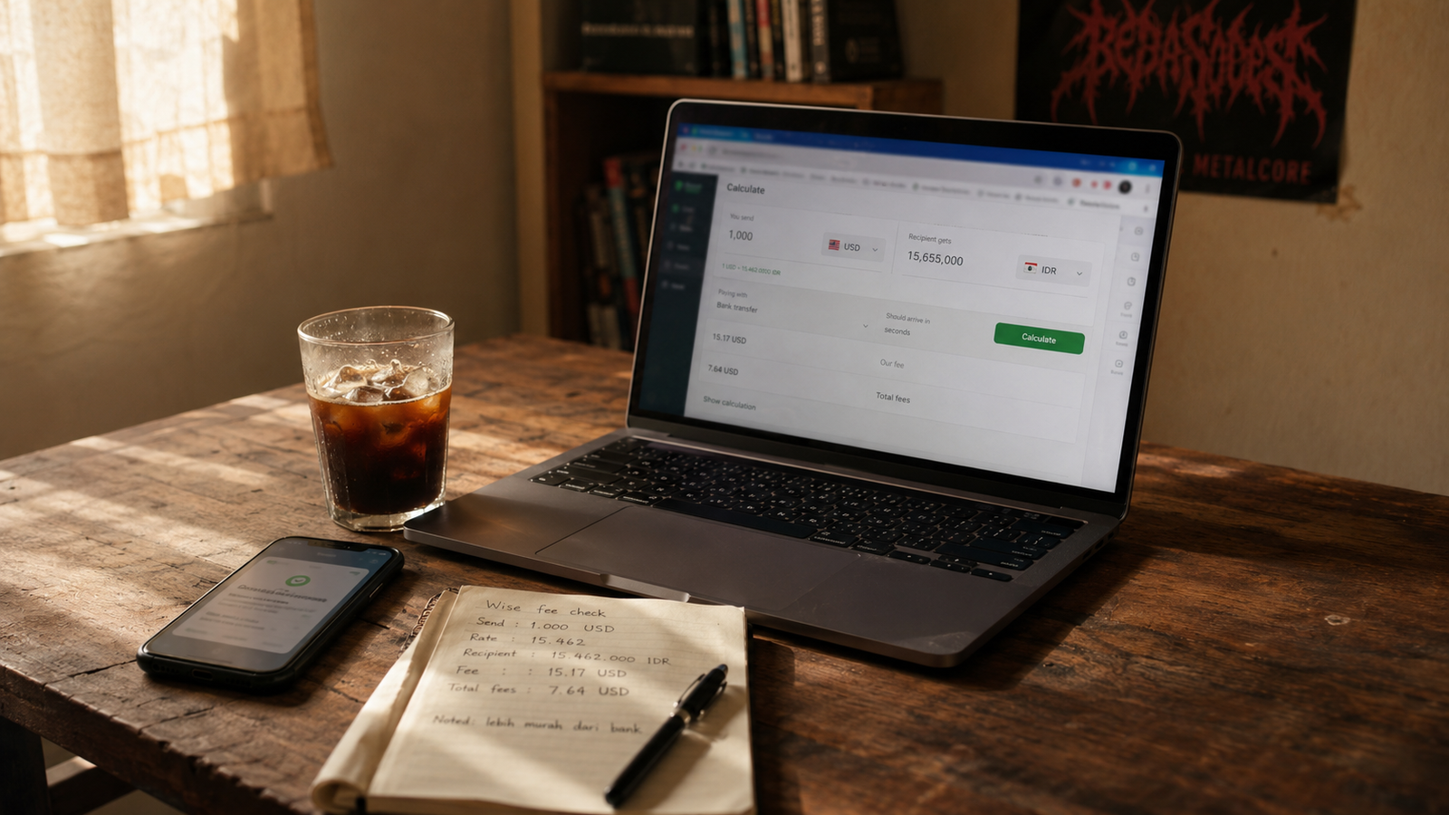 Biaya transfer Wise Indonesia: breakdown fee terverifikasi dari wise.com/id dengan contoh kasus transfer klien internasional
